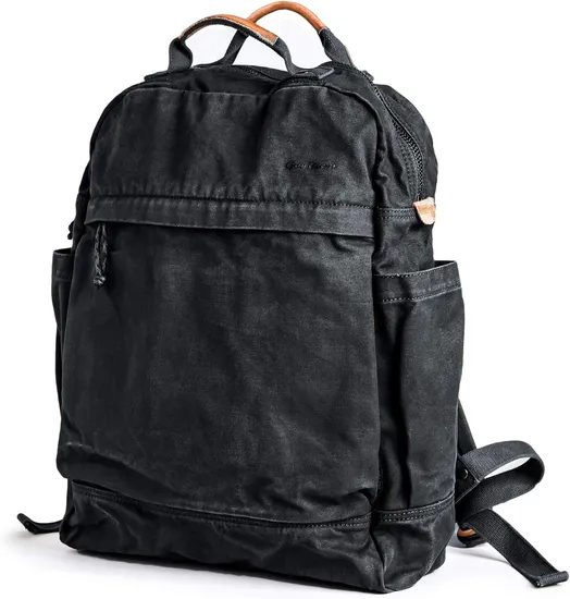 Outdoor Wax Canvas Waterproof Hiking Travelling Laptop Daily Backpack