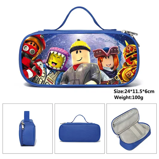Multi-Color Primary School Student Pencil Case Large Capacity Double-Layer Pencil Pouch