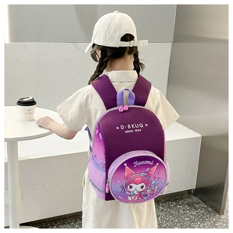 New Children&prime;s Cartoon Fashion School Bag with Large Capacity and Lightweight Nylon Melody Kindergarten Backpack