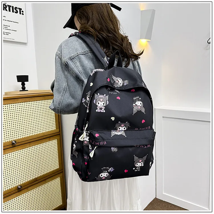 New Cute Backpack Lightweight and Large Capacity Girl Cartoon Nylon Backpack