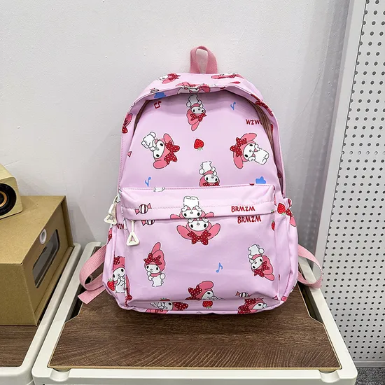 New Cute Backpack Lightweight and Large Capacity Girl Cartoon Nylon Backpack