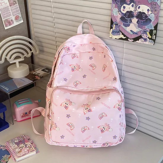 New Student Cute Backpack Nylon Cartoon Large Capacity Multi Color Lightweight Backpack