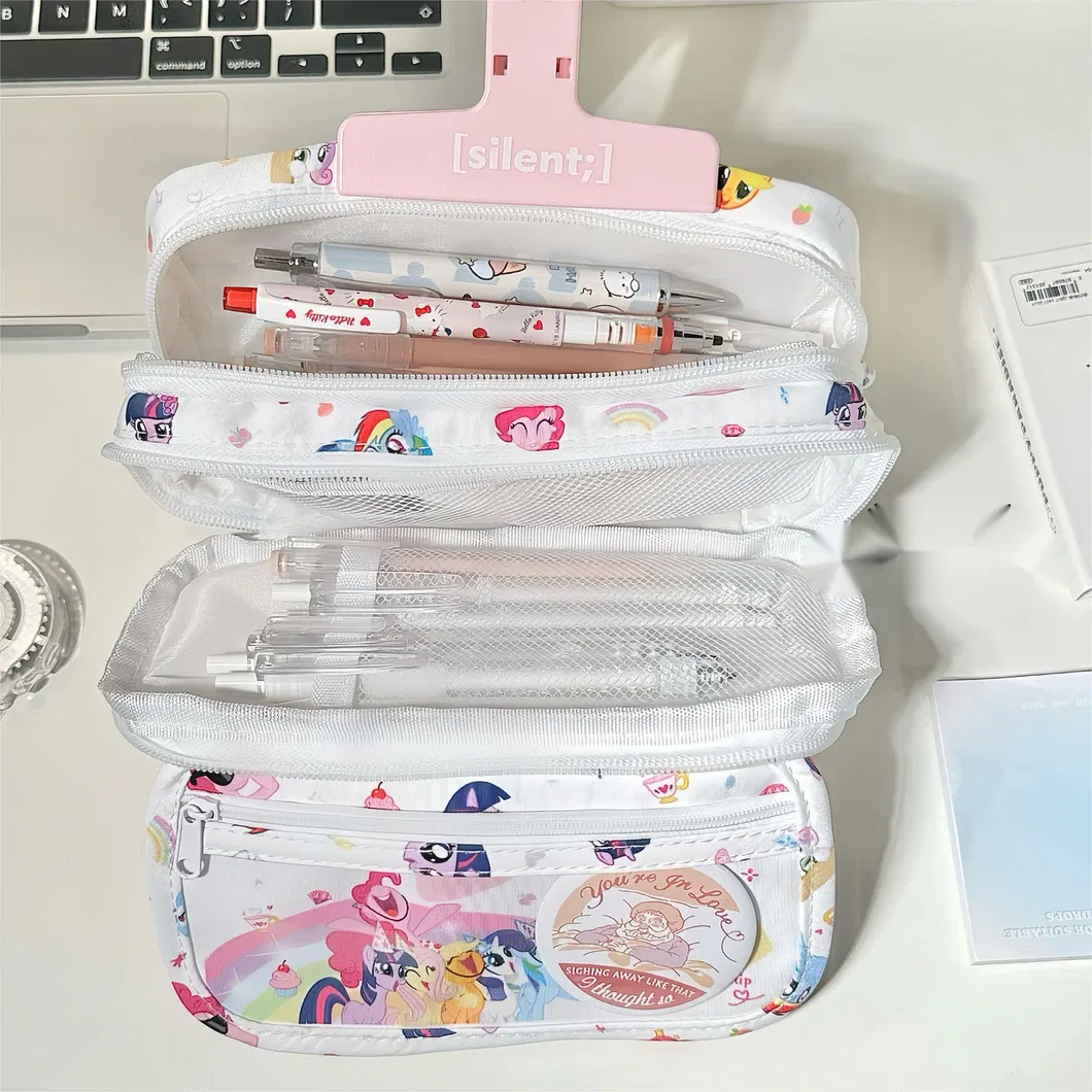 Cute Large Capacity Pencil Case for Middle and High School Students Girl Heart Storage Bag