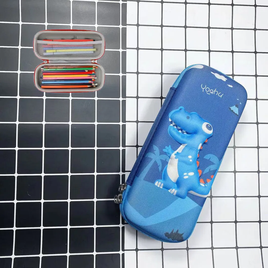 New 3D Pencil Case Double-Layer Primary School Student Large Capacity Pencil Case