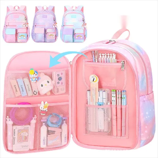 New Primary School Student Backpack Cute Princess Large Capacity Spinal Protection Waterproof Backpack