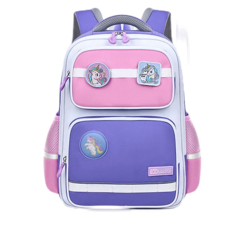 Backbone Protection Backpack for Primary School Students in Grades 2-6 Reducing Weight for Boys and Girls Children&prime;s Backpack