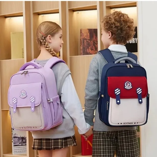 New Children&prime;s Primary School Backpack for Girls and Boys Lightweight Weight Reducing Backbone Protection Backpack