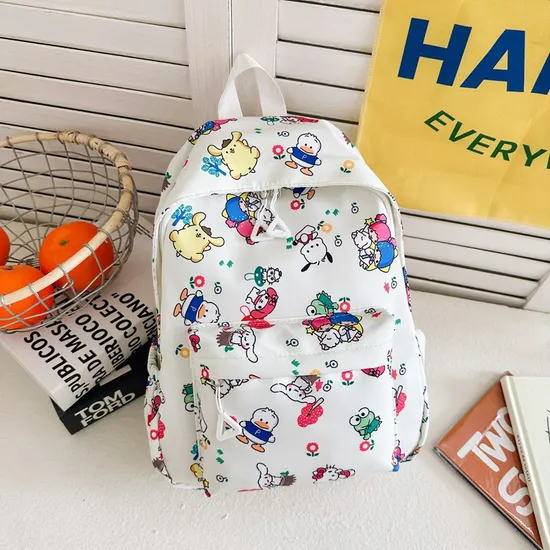 New Children′s Cartoon Cute School Bag Lightweight and Large Capacity Nylon Kindergarten Kuromi Backpack