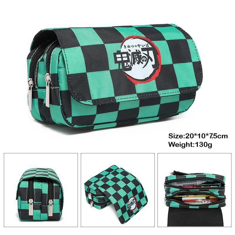 Double Layered Pencil Case with Large Capacity Cartoon Stationery Storage Box for Elementary School Students Pencil Pouch