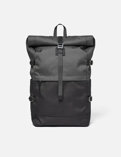 Roll Top Rucksack RPET Eco-Friendly Backpack with Laptop Compartment Leisure Bag Waterproof Backpack Knapsack