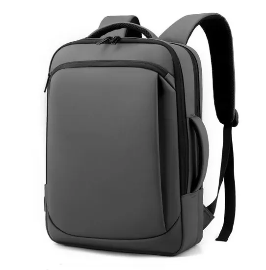 Custom Logo Stylish Business Leather Travel Laptop Backpack Bag with USB Charging Port for Men Women School Backpack