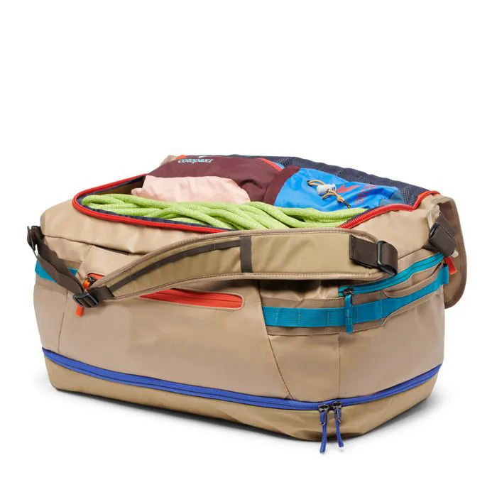 OEM Waterproof Allpa 50L Nylon Tarpaulin Men&prime;s Weekender Travel Duffel Bag Backpack for Long Trip