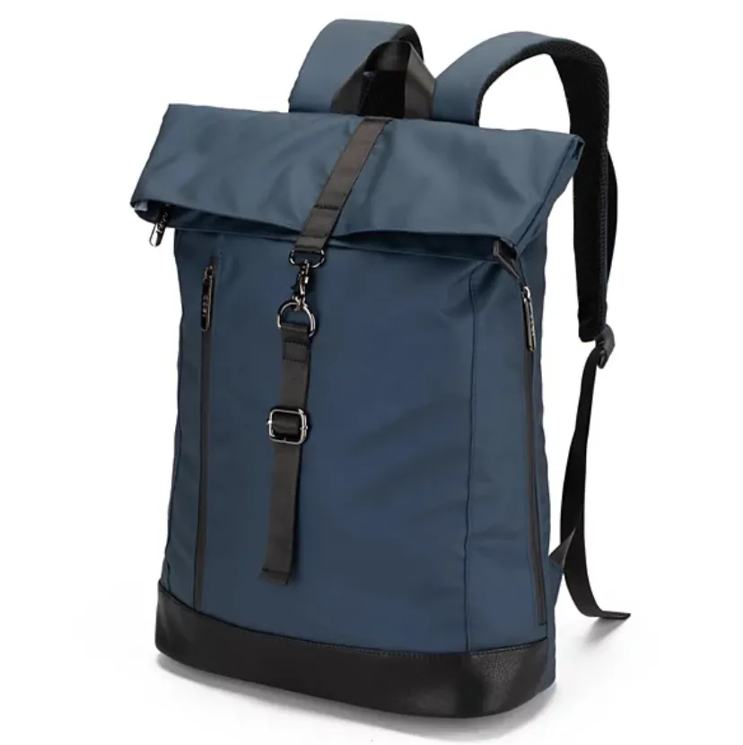 Custom Waterproof Unisex Travel Rolltop Backpack Laptop Roll Top Bag Convertible Casual Backpack