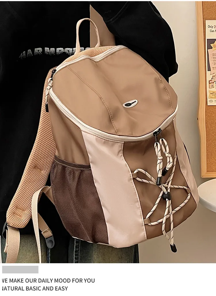 Factory Simple Casual Mountaineering Trendy Lightweight Drawstring Backpack