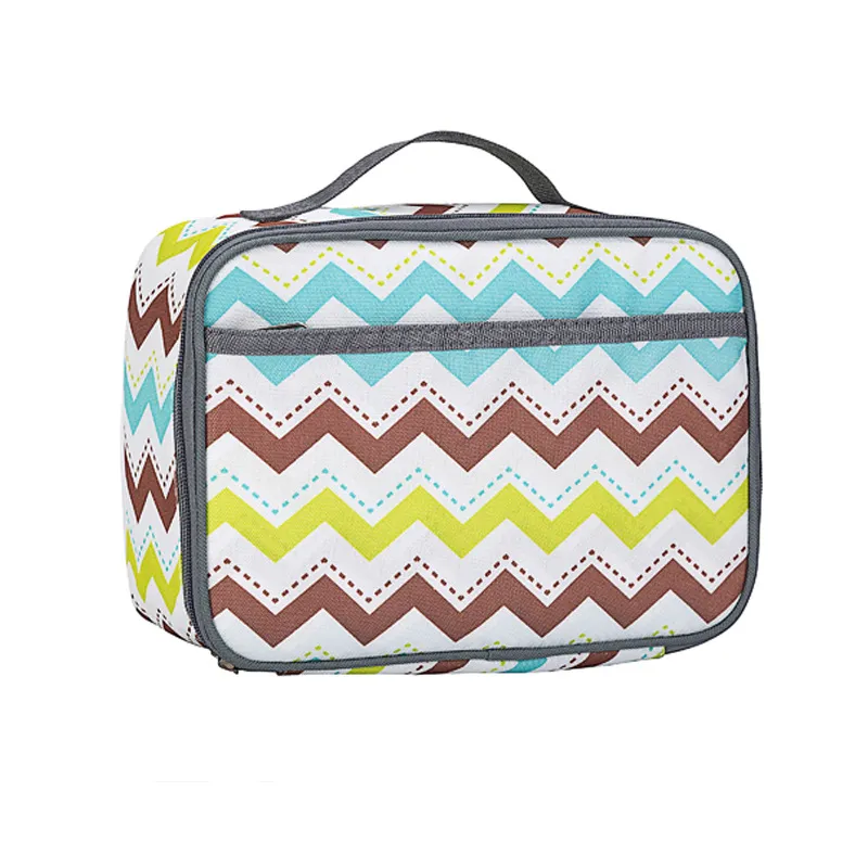 Hot Sale Factory Blue Oxford Camouflage Thermal Insulation Student Skill Lunch Bag