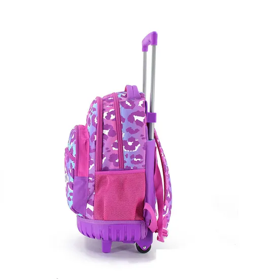 New Design Fashion Print Trolley Backpack Smooth Stretch Student Trolley Bag Can Be Customized Logo
