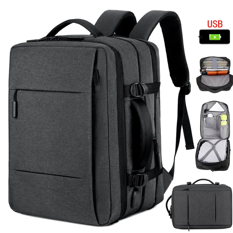 Travel Backpack Large Capacity Expandable USB Charging Anti Theft Smart Business Laptop Bagpack Business Arket Backpack
