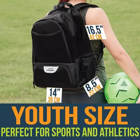 Multifunctional Soccer Backpack Sports Bag Basketball Volleyball Soccer with Separate Compartments