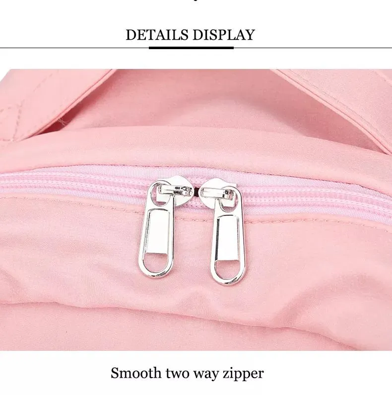High Quality Middle School Student Book Backpack Bag for Girls Teenagers Pink Large Capacity School Bag