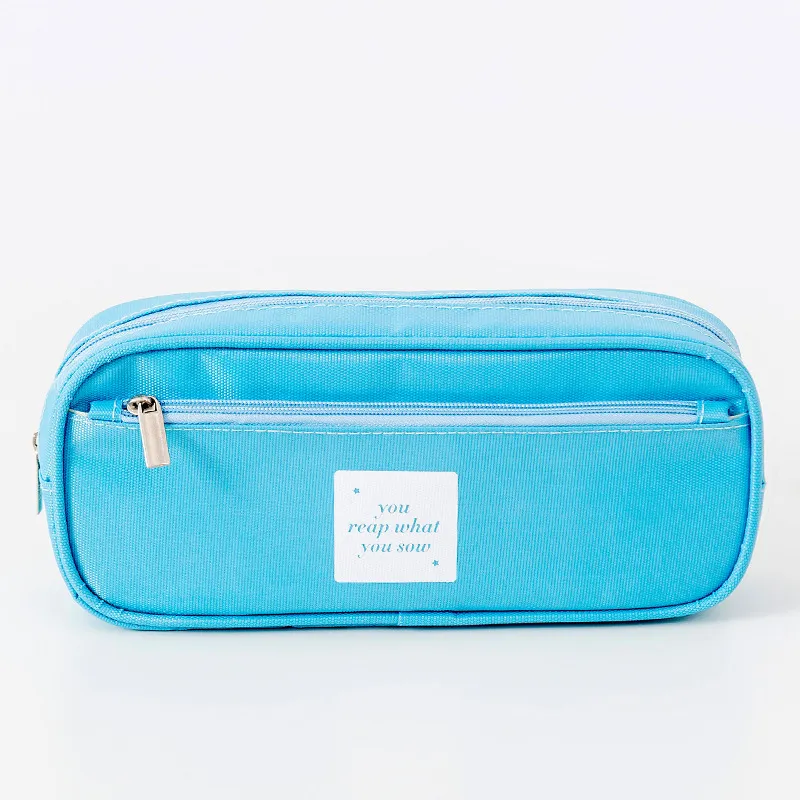Creative Custom School Student Zipper Canvas Pencil Case Large Capacity