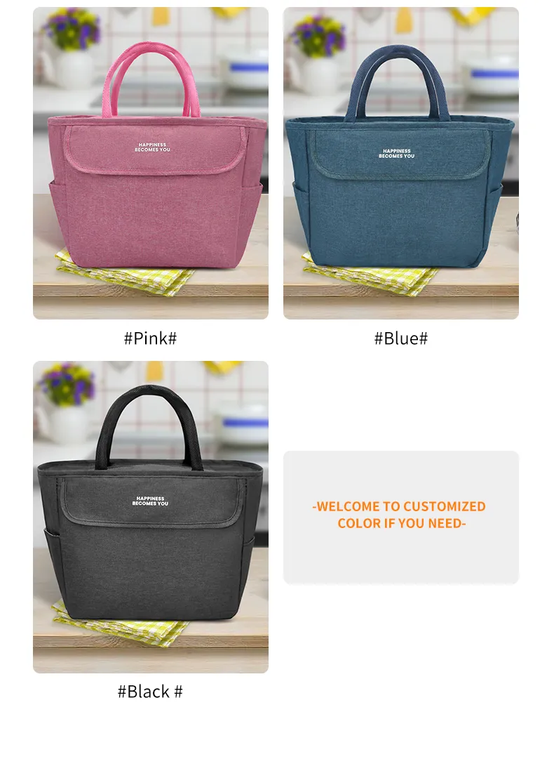 Custom Logo Thermal Food Picnic Cooler Bag Kids Hot Sale Good Fabric Stock Fashion Thermal Lunch Bag for Women Insulated