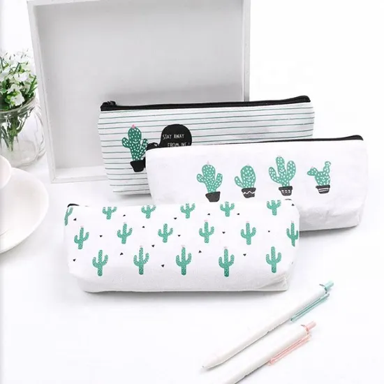 Wholesale Cheap School Kids Gifts Zipper Canvas Cute Cactus Pencil Pouch5.0 (1 review) Ready to Ship