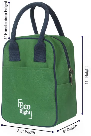 Hand Printed Canvas Lunch Cooler Bag Insulation Cold Storage Picnic Bag Can Be Customized with Logo