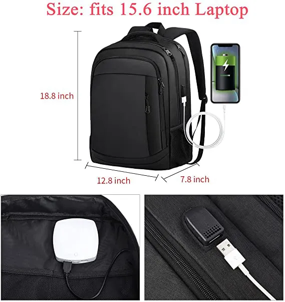 Travel School Durable USB Laptop Comfortable Computer Water Resistant Anti Theft College Men &amp; Women Business Backpack