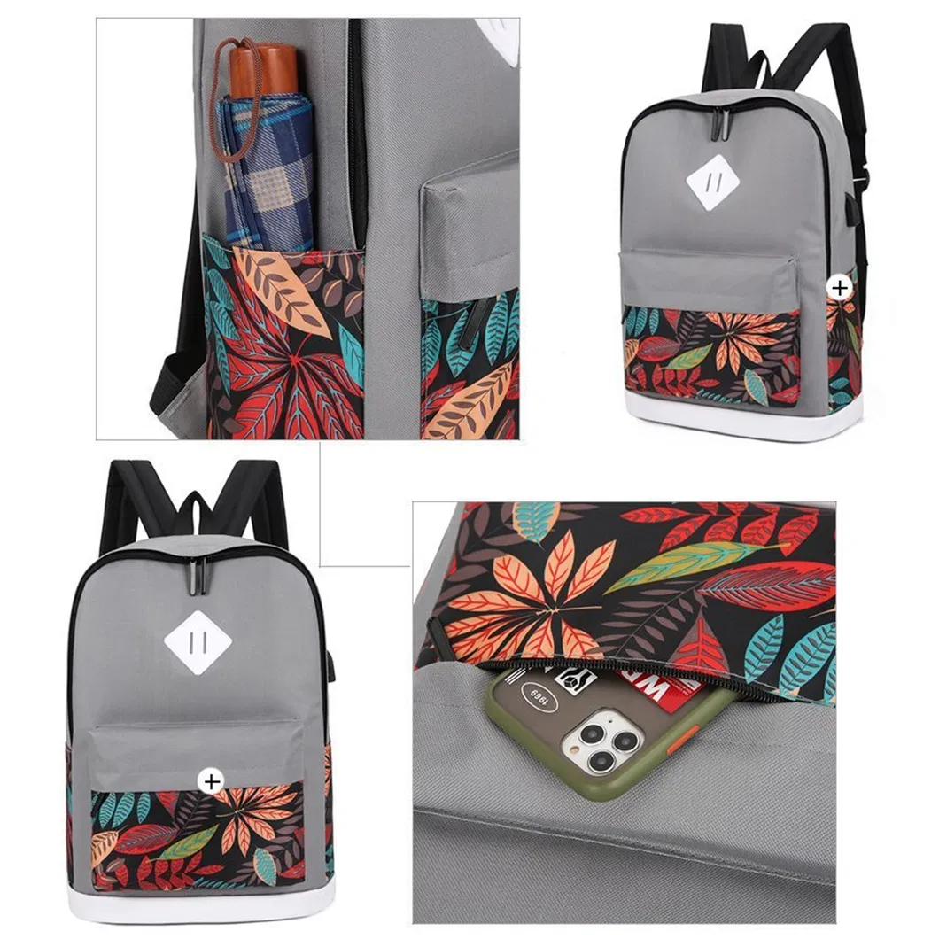 New Simple Large Capacity Backpack Business Leisure Computer Package Outdoor Travel Three-Piece Backpack