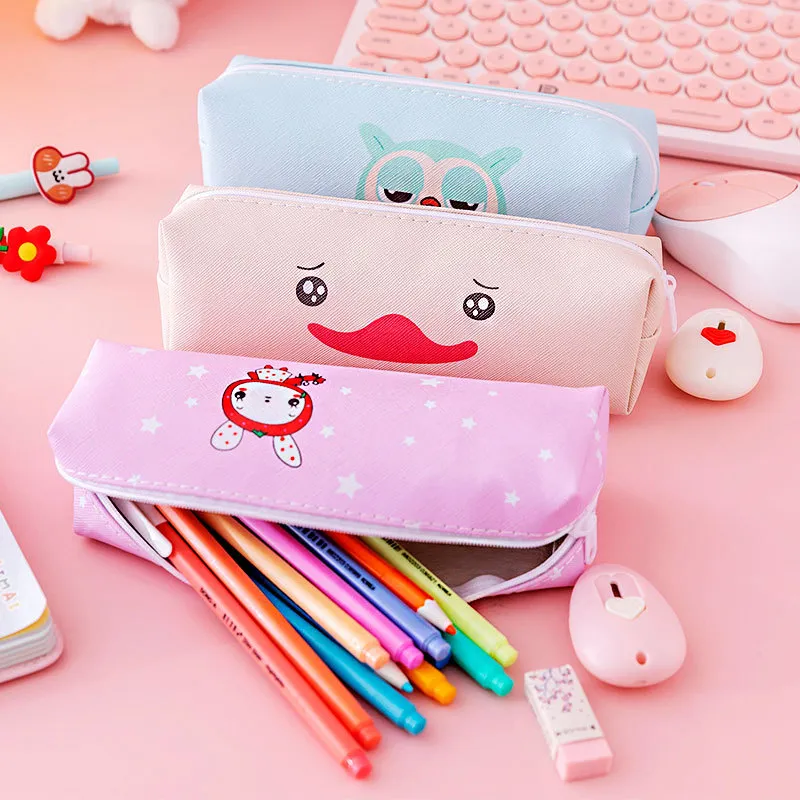 High Quality Polyester Fabric Cute Pencil Case Stationery Case for Kids