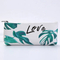 Fashion Office Stationery Bag Custom Leaves Pattern PU Leather Pencil Case