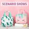 Monster -Shaped Cute Lunch Bag with Aluminum Film Can Bring Lunch Insulation Cooler Bag for Kids and Boys&amp;Girls