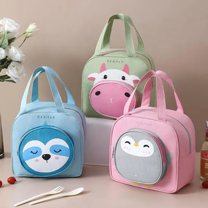 Oxford Cloth Cartoon Animal Lunch Cooler Bag Customizable Waterproof Insulation Lovely Little Penguin Bento Bag