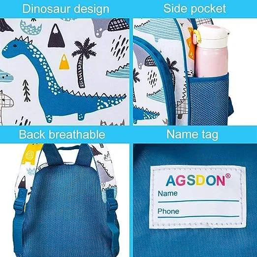 Custom Logo Children School Bags Dinosaur Pattern Toddler Kids Backpack Colorful Children Schoolbag for Boys