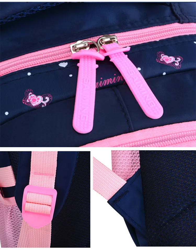 Child Waterproof Backpack Girls Bag New Kids Schoolbag Set