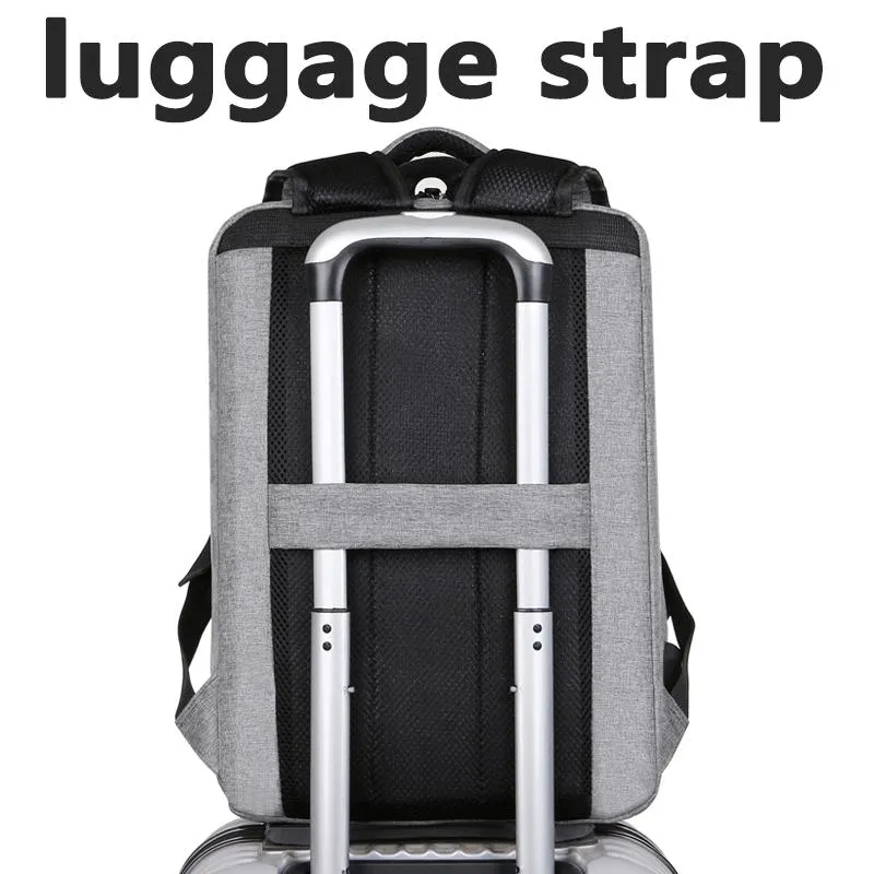 Backpack Laptop Bag Market Polyester Travel Business Bookbag Anti Theft Backpack with USB Charger Port
