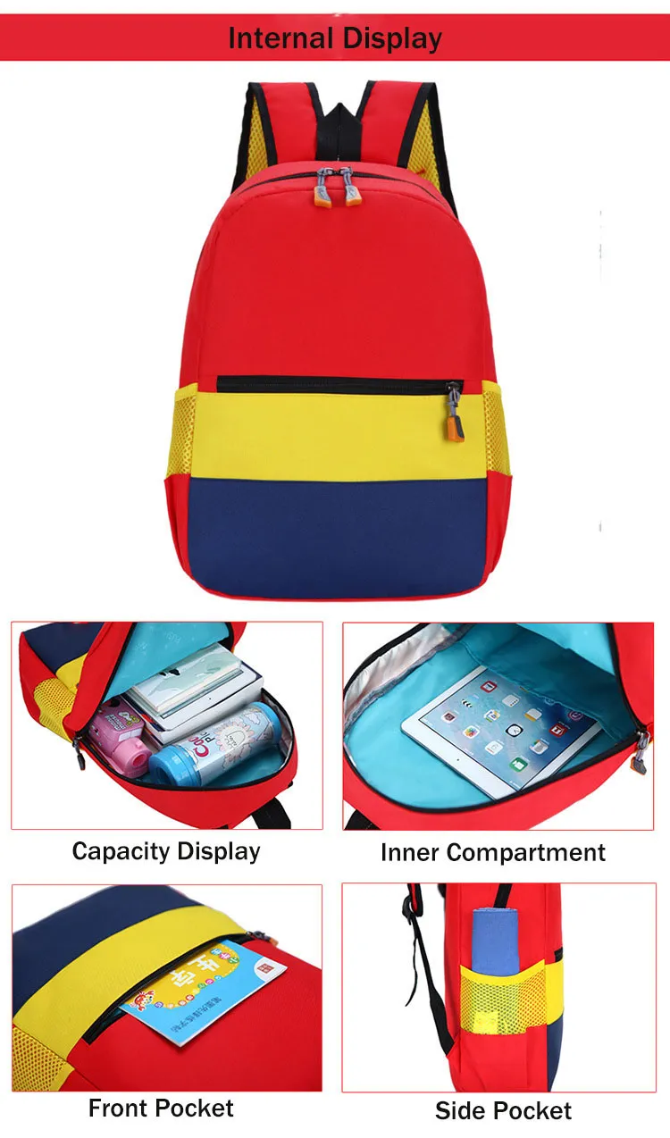 Primary School Bags Daily Used Customized Logo Printing Children Backpacks for Girls and Boys