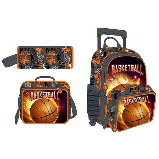 Manufacturer Kids Rolling Backpack Waterproof Boy Children School Trolley Bag Set