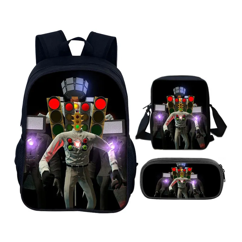Factory Primary and Secondary School Student Bag Three Piece Toilet Game Backpack Set