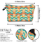 Wholesale Custom Pineapple Print Pencil Pouch Lady Cosmetic Bag with Logo