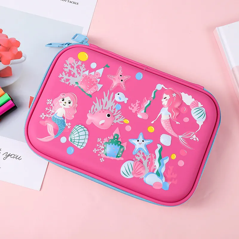 Kids Pencil Case School Pencil Cases Stationery Estuche 3D Space Pen Case Unicorn School Supplies Pencil Box