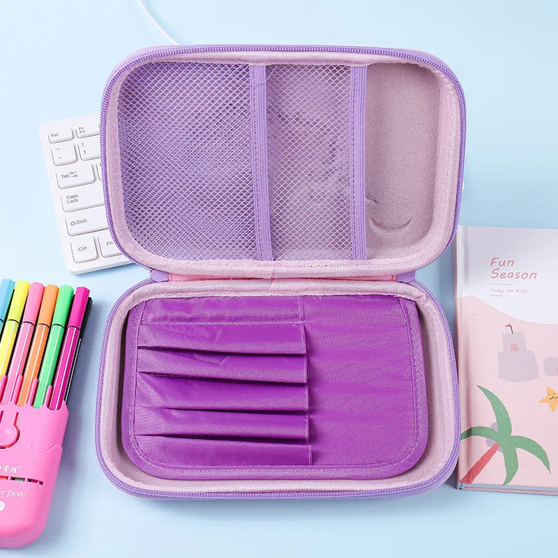 New Large Capacity Pen Bag Cute Cartoon Unicorn Pencil Case with Zipper
