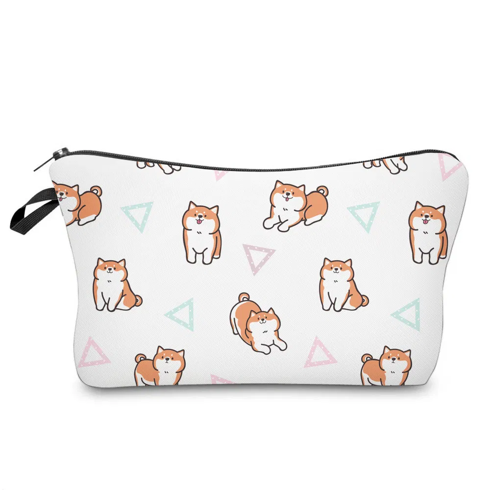 2023 New Customized Cartoon Cute Dog Pencil Pouch Lady Cosmetic Makeup Bag