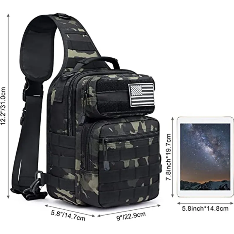 Factory Customized Waterproof Tactical Strap Backpack Chest Shoulder Outdoor Bag