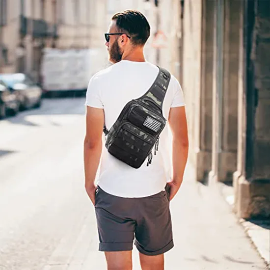 Factory Customized Waterproof Tactical Strap Backpack Chest Shoulder Outdoor Bag