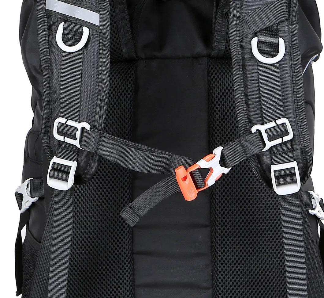 New Factory Outdoor Mountaineering Bag 50L High Capacity Nylon Travel Camping Backpack