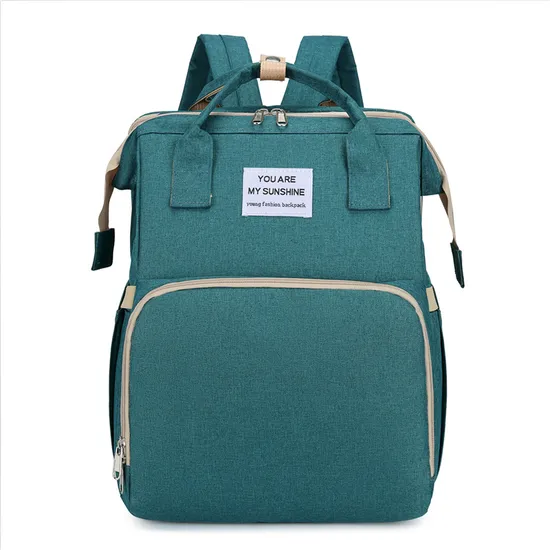 Minimalist Mommy Bag Portable Folding Shoulder Backpack Multi Functional Large Capacity Baby Bed Mommy Backpack