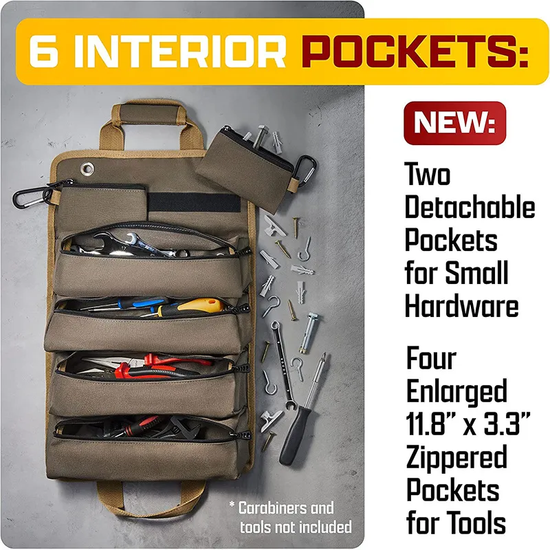 High Quality Wear-Resistant and Lightweight Tool Storage Roll Bag Tool Storage Handbag