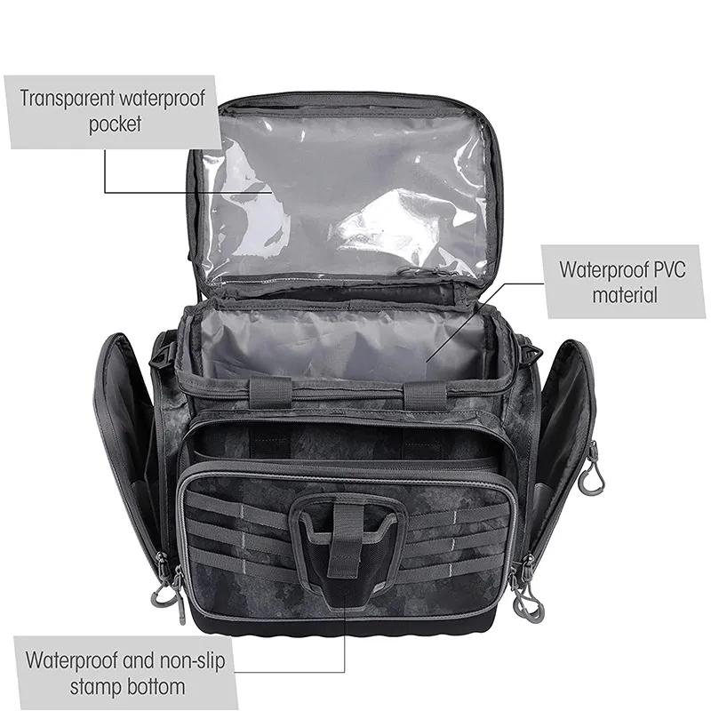 Factory Customized Fishing Gear Large Waterproof Fishing Storage Bag