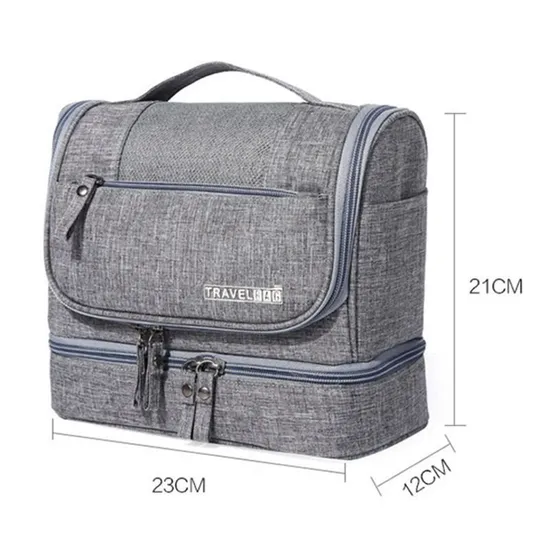 New Travel Double Open Portable Wash Storage Bag Dry Wet Separation Waterproof Hook Wash Bag
